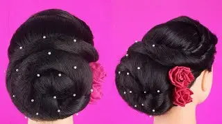  Easy simple bun hairstyles for weddings and parties for girls । #bun 