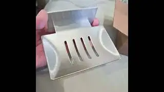 Installing a new Self-adhesive Stainless Steel rustproof soap dish holder in the bathroom 🚻 DIY