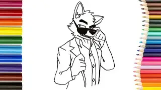 🔫🐺 HOW TO DRAW MR WOLF EASY 🖌️🎨 HOW TO DRAW BAD GUYS STEP BY STEP FOR KIDS