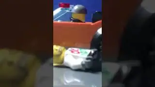 Lego man gets hit by a car #legostopmotion #car