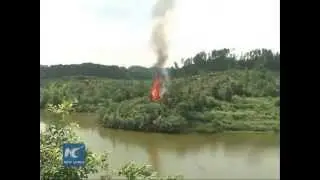 Drones used in forest fire drill in SW China