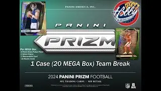 2024 Panini PRIZM FOOTBALL 1 Case (20 Box) Team Break #1 eBay Live 01/12/26