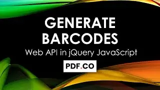 How to Generate Barcode (Jquery) in JavaScript using PDF.co Web API