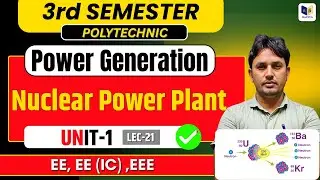 🔥 Nuclear Power Plant | Power Generation | Polytechnic 3rd Semester | UNIT-1 #-21 | EE, EEE, EE (IC)