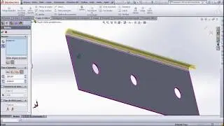 Aula 90 - Criando Dobradiça   DVD CHAPAS METÁLICAS - Solidworks - Marcelo Pereira