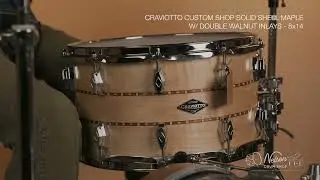 Craviotto Custom Shop Maple w/ Double Walnut Inlays - 8x14