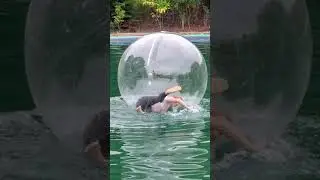Inflatable pool ball with Alexia