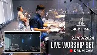 Skyline SIB| English Service| (22/09/24)| Drum Cam| Raymond Goh  @skylinesibmedia