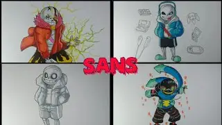 Speed DRAWING 4 Cool New Sans Vẽ Sans Mới Đẹp V&agrave; Dễ