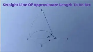 How to draw a straight line of approximate length to an arc