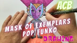 Mask Of Exemplars Pop Funko / Speed Drawing / Comic Art Book style!