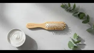 Bamboo Hair Brush Small  Natural & Gentle Hair Care #BambooHairBrush#NaturalHairCare#EcoFriendly