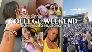 College Diaries Ep.2 | College Wknd W/Me | Tattoo | Football Game| Meeting Angel Reese