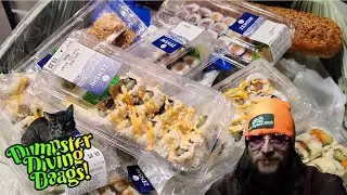 Поиск еды, суши, пиццы и многого другого в мусорных контейнерах!!!