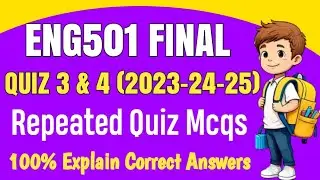 ENG501 Final Term MCQs | ENG501 Final Term Preparation 2025 || ENG501 Past Papers  Mcqs
