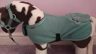 How to put on a headcollor and show rug on a Le Mieux toy pony