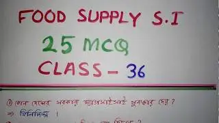 FOOD SUPPLY SUB-INSPECTOR EXAM // CLASS-36