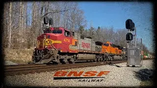 BNSF 4714 Warbonnet leads NS 218