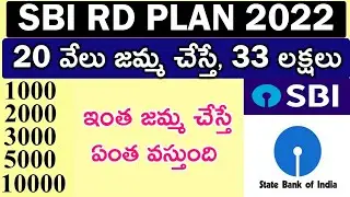SBI RD Plan in Telugu 2022 | SBI Recurring Deposit Interest Rate 2022