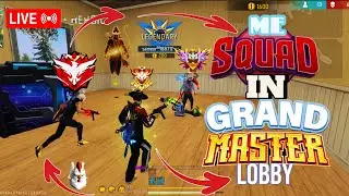 MY SQUAD IN GRANDMASTER LOBBY 🤯/ SESSION 48 BR RANK PUSH 😀/INDIA LIVE 🔴
