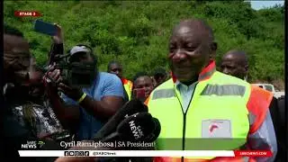 President Ramaphosa opens a steel bridge at Ngilanyoni KZN