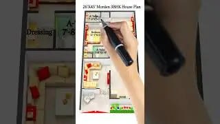 26&times;45 Modern 3BHK Residential House Plan | Stylish & Functional Home Design