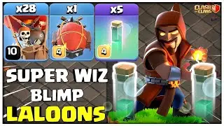 Th14 Super Wizard Blimp LaLo Strategy | Th14 Blizzard LavaLoon Attack Strategy - COC
