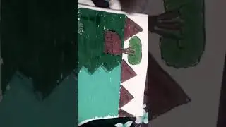 village drawing ##on dom   brush  pen
