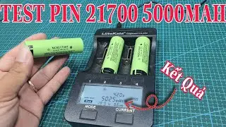 Test Thử Pin 21700 Dung Lượng 5000mAh. L&agrave;m Sạc Dự Ph&ograve;ng Si&ecirc;u Ngon