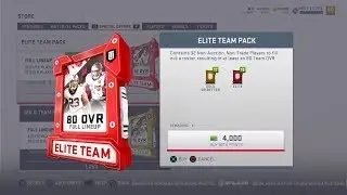 MUT 19 Elite 80 OVR Team Instantly! Elite Team Pack Opening!