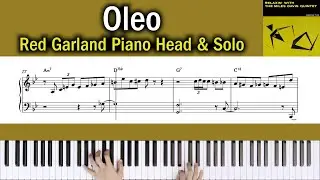 [칼카피] Oleo (Miles Davis) - Red Garland Head & Solo 재즈 피아노/연주/악보