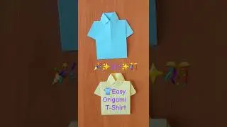 How to Make Paper T-Shirt - DIY Origami Paper Crafts #origami  #diy #shortvideo #paper #papercraft