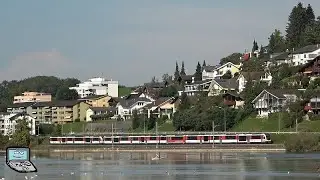 Sachseln mit Stadlerrail ADLER, FINK und SPATZ Triebz&uuml;gen der Zentralbahn direkt am Sarnersee