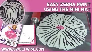 Easy Zebra Print Using the Mini Mat by www SweetWise com