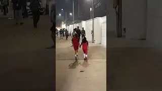 Girls enjoy football match