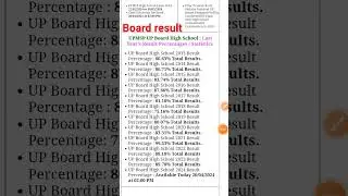 up board result jari 2024 #boardresults #upboardresult #newshourt #listentoinformation #up #board