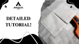 How to sew a pleated pocket for any bag | 3d pocket tutorial by Avajulis Craft