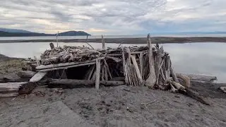 Fjording a muddy river and finding a stranded boat while searching for bald eagle nests
