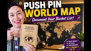 Push Pin World Map | Document Your Bucket List!  IPIC - World Map #travelvlog #travel #map