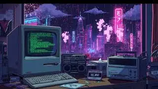 Late Night Coding 💻 Cyberpunk Lo-Fi / Synthwave [Rain Sounds] - Focus & Work