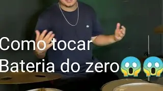Como tocar bateria do zero😱😱😱 #music #bateria #drum #drummer #bateriadozero #videoaula #1minute