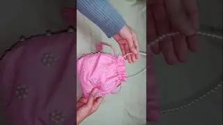 DIY Cute Pearl Potli Bag making at home #potlibag #pearl #crafter #artandcraft