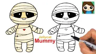 How to Draw a Cute Mummy | Halloween