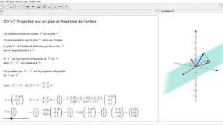GV V7 Projection sur un plan et Théorème de l'ombre d'un cube