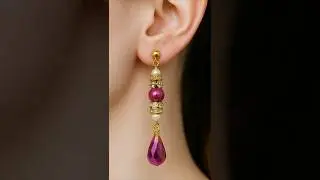 💎 Элегантные розовые серьги-капли | Актуальные украшения для вечеринок 2025 года #искусство #сдел...