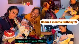 Charu ka 4 Months Birthday 🎁 || Happy New Year 🥳 || #aryanrj 