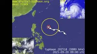 SUPER Typhoon Ragasa (2025) SEA & Satellite imagery and Best track