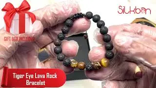 Lava Rock Bracelet, Tiger Eye Bracelet, Volcano Rocks Bracelet, Essential Oil Diffuser Bracelet