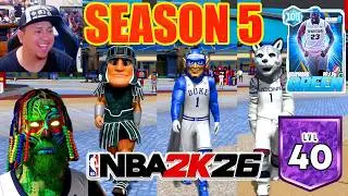 I BOUGHT LEVEL 40 SEASON 5  NBA 2K26 NEW COLLEGE MASCOTS AND REWARDS HONEST OPINON