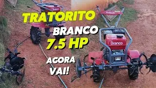 ✅ CHEGOU O TRATORITO BRANCO 7.5 HP MUITO BOM MESMO!
